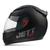 Capacete De Moto Fechado Masculino Feminino Jett Modelo Evo Line Solid Preto - Branco Pro Tork Preto