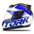 Capacete de Moto Fechado Masculino Feminino Pro Tork Liberty Evolution G7 Brilhante AZUL - AMARELO