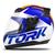 Capacete de Moto Fechado Masculino Feminino Pro Tork Liberty Evolution G7 Brilhante AZUL - LARANJA