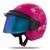 Capacete De Moto Feminino Aberto Pro Tork Liberty Three For Girls Com Viseira Camaleão Rosa