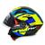 Capacete de Moto FW3 Automático Modelo X Open UP Fox Amarelo/Azul