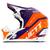 Capacete De Motocross Trilha Th-1 Jett Evolution 2 Off Road Para Motociclista Unissex  AZUL - LARANJA