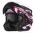 Capacete Escamoteavel Pro Tork Attack Evo Fosco Moto Robocop Articulado Masculino Feminino PRETO - ROSA