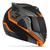 Capacete Escamoteavel Robocop Modular Pro Tork V-Pro Jet 3 Viseira Fumê Masculino Feminino Esportivo LARANJA