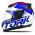 Capacete Esportivo Fechado Masculino Feminino Pro Tork Liberty Evolution G7 Brilhante Integral AZUL - VERMELHO