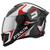 Capacete Esportivo Moto Fechado Feminino Masculino Pro Tork Stealth Concept Viseira Espelhada BRANCO - VERMELHO