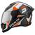 Capacete Esportivo Moto Fechado Feminino Masculino Pro Tork Stealth Concept Viseira Espelhada BRANCO - LARANJA