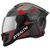 Capacete Esportivo Moto Fechado Feminino Masculino Pro Tork Stealth Concept Viseira Espelhada CINZA - VERMELHO