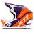 Capacete Esportivo Motocross Trilha TH-1 Jett Evolution 2 Off Road Piloto Unissex AZUL - LARANJA