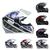 Capacete Esportivo Para Moto Gt Femme Fw3 Com Narigueira E Entrada E Saída De Ar Vários Modelos E Cores Branco e Lilas