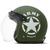 Capacete Etceter Old School Modelo Custom Army Camuflado Café Racer Vintage Retrô Chopper 56 58 60 VERDE MILITAR FOSCO