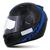 Capacete Fechado EBF E0X Spectro Preto Brilhante e Azul Moto Preto e Azul