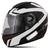 Capacete Fechado EBF Xtroy X20 Preto Fosco Branco com Sub Viseira Solar Preto Fosco e Branco