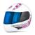 Capacete Fechado Infantil Para Moto Liberty Four Kids Vis. Iridium Tamanho 54 Pro Tork Branco