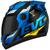 Capacete Fechado Moto Pro Tork Masculino Feminino Unissex Evolution G8 Evo Solid 788 Viseira Fumê Azul/Amarelo
