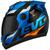 Capacete Fechado Moto Pro Tork Masculino Feminino Unissex Evolution G8 Evo Solid 788 Viseira Fumê Azul/Laranja