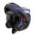 Capacete Fechado Moto Robocop Pro Tork New Attack Escamoteavel Articulado Fume 2 Viseiras Modular AZUL