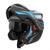 Capacete Fechado Moto Robocop Pro Tork New Attack Escamoteavel Articulado Fume 2 Viseiras Modular AZUL CLARO