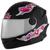 Capacete Fechado Para Menina Rosa Pro Tork Liberty Four Kids For Girls Viseira Cromada Preto