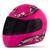 Capacete Fechado Pro Tork Liberty Four For Girls Branco Vis. Fumê Rosa