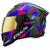 Capacete Fechado Pro Tork Stealth Concept Brilhante Vis. Dourado AZUL - ROSA