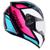 Capacete Feminino Ebf New Spark Mixed Blue Rosa Brilhante Moto Rosa Brilhante