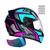 Capacete Feminino Ebf Tiffany Mais Viseira Camaleão Adesivo Tiffany