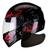 Capacete Feminino Fly F9 Lyrical Vermelho Com Viseira Fume Extra Preto Vermelho