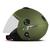 Capacete Feminino Masculino Aberto Moto New Atomic Elite Com Sub-viseira Solar Fumê VERDE MILITAR