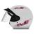 Capacete Feminino Para Moto Aberto Mixs Up Girls Com Viseira Cristal Cores Branco Rosa Preto BRANCO