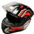 Capacete  FW3 GT Racing Bolt Design Com Narigueira  Grafite/Vermelho