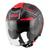 Capacete Givi X22 Planet Hyper PRETO/VERMELHO FLUOR FOSCO