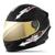 Capacete Infantil Integral Fechado Pro Tork Liberty Four Kids Infantil Viseira Dourada Barato Preto