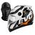 Capacete Integral Feminino Masculino Piloto Moto ProTork Fechado Evolution G8 Narigueira Balaclava Branco e Laranja