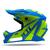 Capacete Jett Evolution Neon Kids Infantil Motocross Off Road Trilha Enduro AZUL - AMARELO