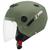 Capacete Moto Aberto Feminino Masculino Pro Tork New Atomic Elite Viseira Interna VERDE MILITAR