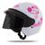 Capacete Moto Aberto Feminino Pro Tork Liberty Three 3 For Girls Viseira Fumê BRANCO