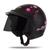 Capacete Moto Aberto Feminino Pro Tork Liberty Three 3 For Girls Viseira Fumê PRETO