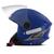 Capacete Moto Aberto Mixs Way Com Viseira Cristal Feminino Masculino Azul