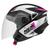 Capacete Moto Aberto New Liberty 3 Pro Brilhante Viseira Cristal PRETO - ROSA