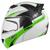 Capacete Moto Articulado Robocop Escamoteável Pro Tork V Pro Jet 2 Carbon BRANCO - VERDE