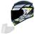 Capacete Moto Asx Eagle Sv Fast Amarelo Oculos +Viseira Fume Preto Cinza Amarelo Brilho