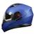 Capacete Moto Com Óculos Fumê Bieffe B40 Lançamento Esportivo Azul Metalizado
