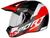Capacete moto cross com viseira Bieffe 3 Sport 3 Sport - Adventure Vermelho/Cinza