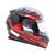 Capacete Moto Ebf E0x E Zero X Frost Fechado Brilhante Preto, Vermelho brilhoso