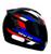 Capacete Moto Ebf New Fit Control Fechado Com Narigueira Preto/Azul/Vermelho