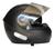 Capacete Moto Ebf Xtroy Com Óculos Interno Fumê + Narigueira Preto Fosco