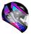 Capacete Moto Ebf Xtroy Com Óculos Interno Fumê + Narigueira Rosa Furious