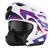 Capacete Moto Escamoteavel Pro Tork Attack Evo Brilhante Robocop Articulado Masculino Feminino BRANCO - ROSA