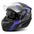 Capacete Moto Escamoteável Robocop Articulado Modular Unissex New Attack HSA 56 58 60 62 Pro Tork AZUL